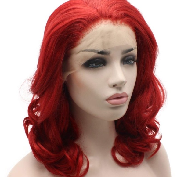 ?SUREN RED CURLY WAVY LACE FRONT WIG? *NWT*
?? main image 4